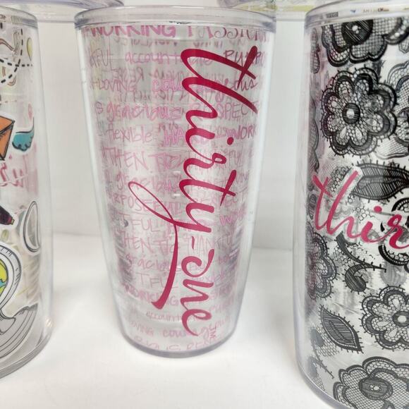 Lot of 5 Tervis for Thirty One 16oz  American made insulted Tumbler cups no lids - Picture 7 of 13